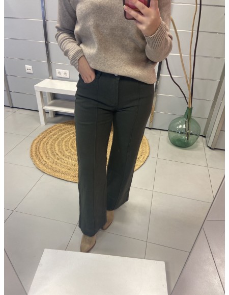 PANTALÓN VAQUERO VERDE ANCHO