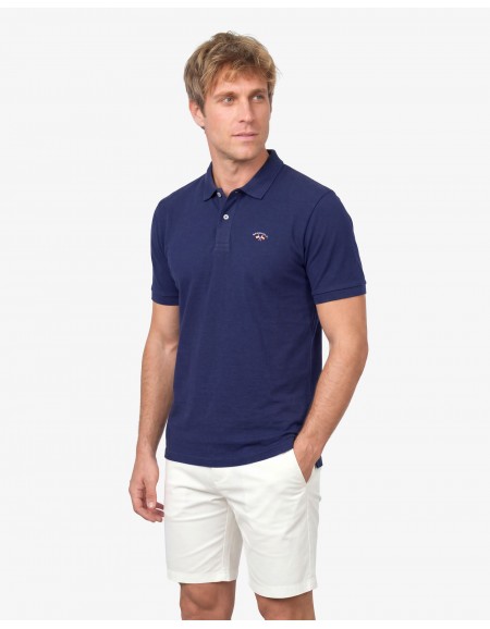 POLO PIQUE LISO BÁSICO MARINO