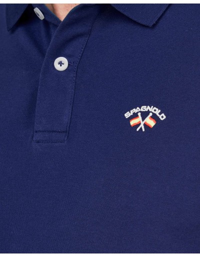 POLO PIQUE LISO BÁSICO MARINO