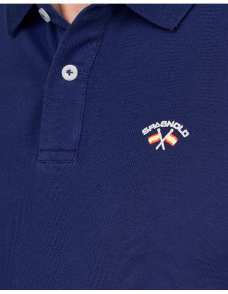 POLO PIQUE LISO BÁSICO MARINO