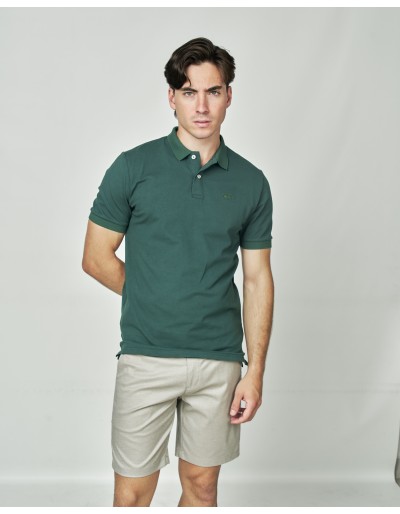 POLO BASICO LOGO AL TONO VERDE