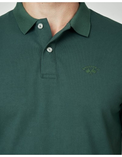 POLO BASICO LOGO AL TONO VERDE