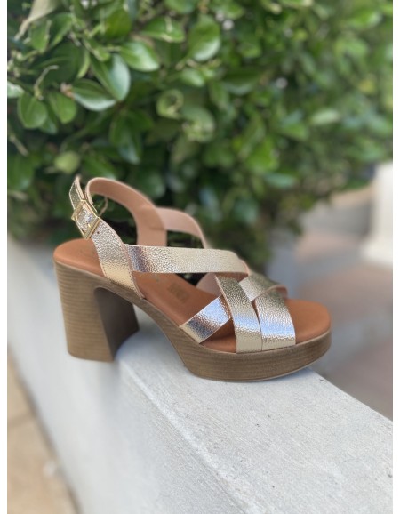 5938 SANDALIA TACÓN MADERA...