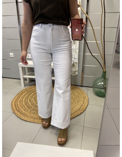 PANTALON VAQUERO ANCHO BLANCO