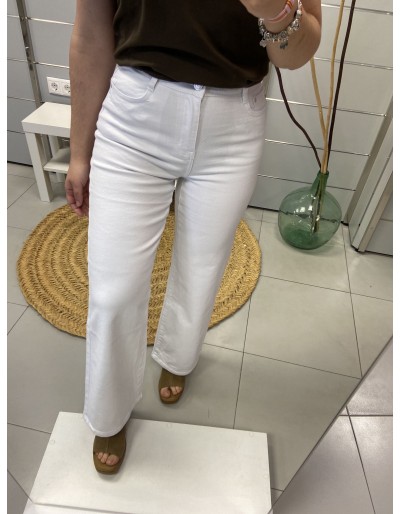 PANTALON VAQUERO ANCHO BLANCO