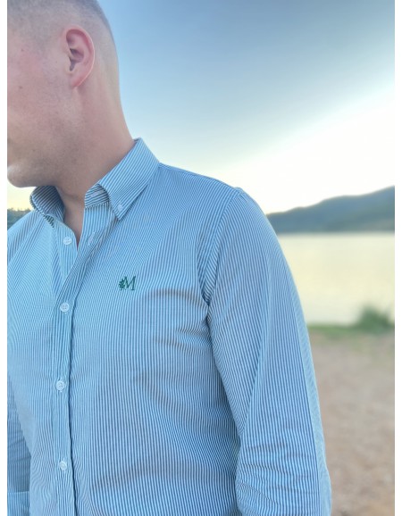 CAMISA RAYAS VERDE