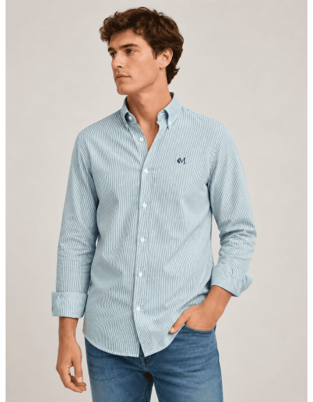 CAMISA RAYAS VERDE