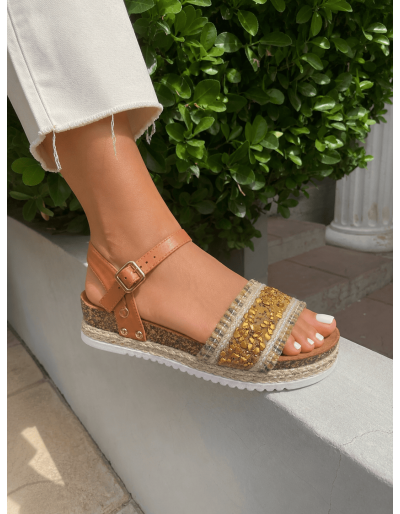 24091 SANDALIA BANDA METALES