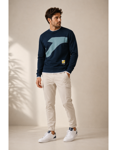 SUDADERA MARINO STEP LOGO