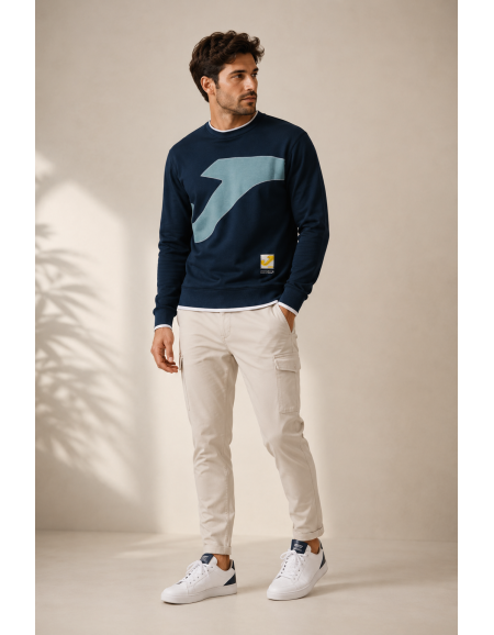 SUDADERA MARINO STEP LOGO
