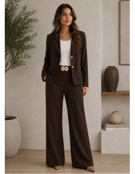 TRAJE CHAQUETA CHOCOLATE