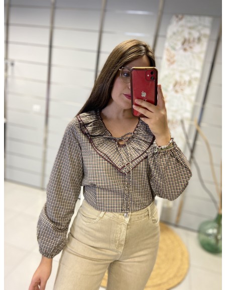 BLUSA CUADRITOS ELENA