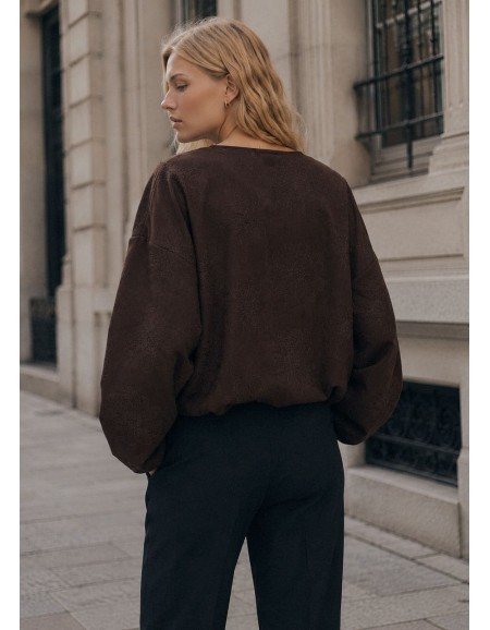 CHAQUETA BOMBER ANTE CHOCO