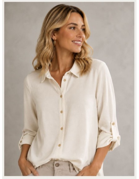 BLUSA CAMISERA MARFIL