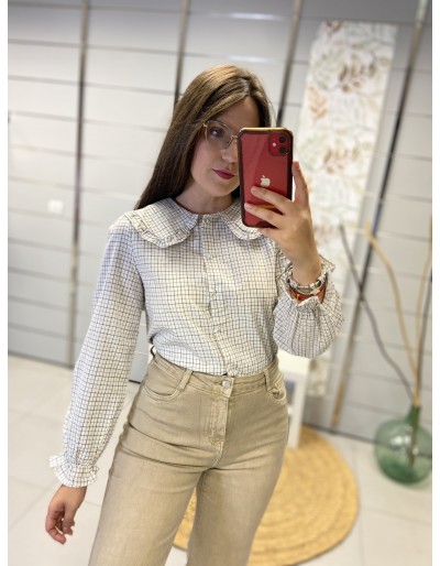 BLUSA BABEROLA CUADRITOS