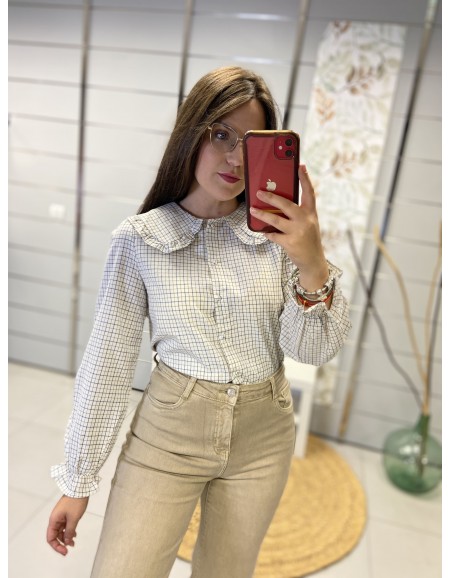 BLUSA BABEROLA CUADRITOS