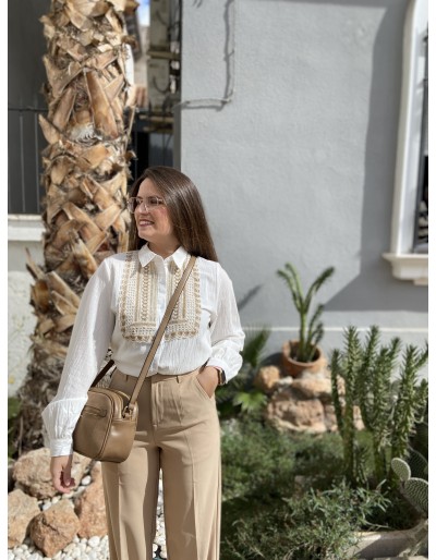 PANTALON TRAJE BEIGE