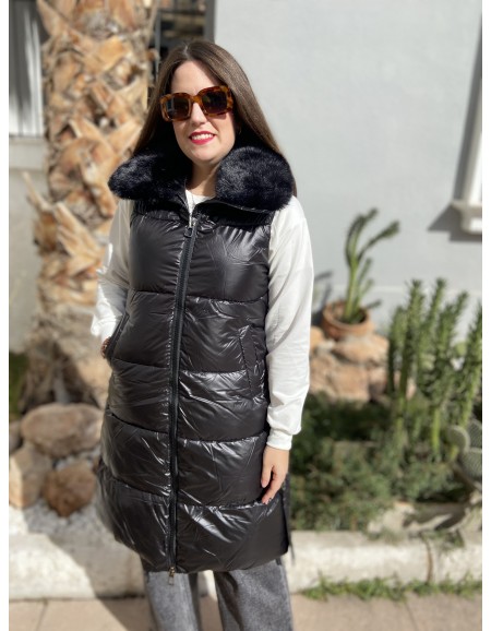 CHALECO ACOLCHADO PELO CUELLO