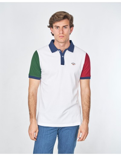 3328 POLO MANGAS COLORES